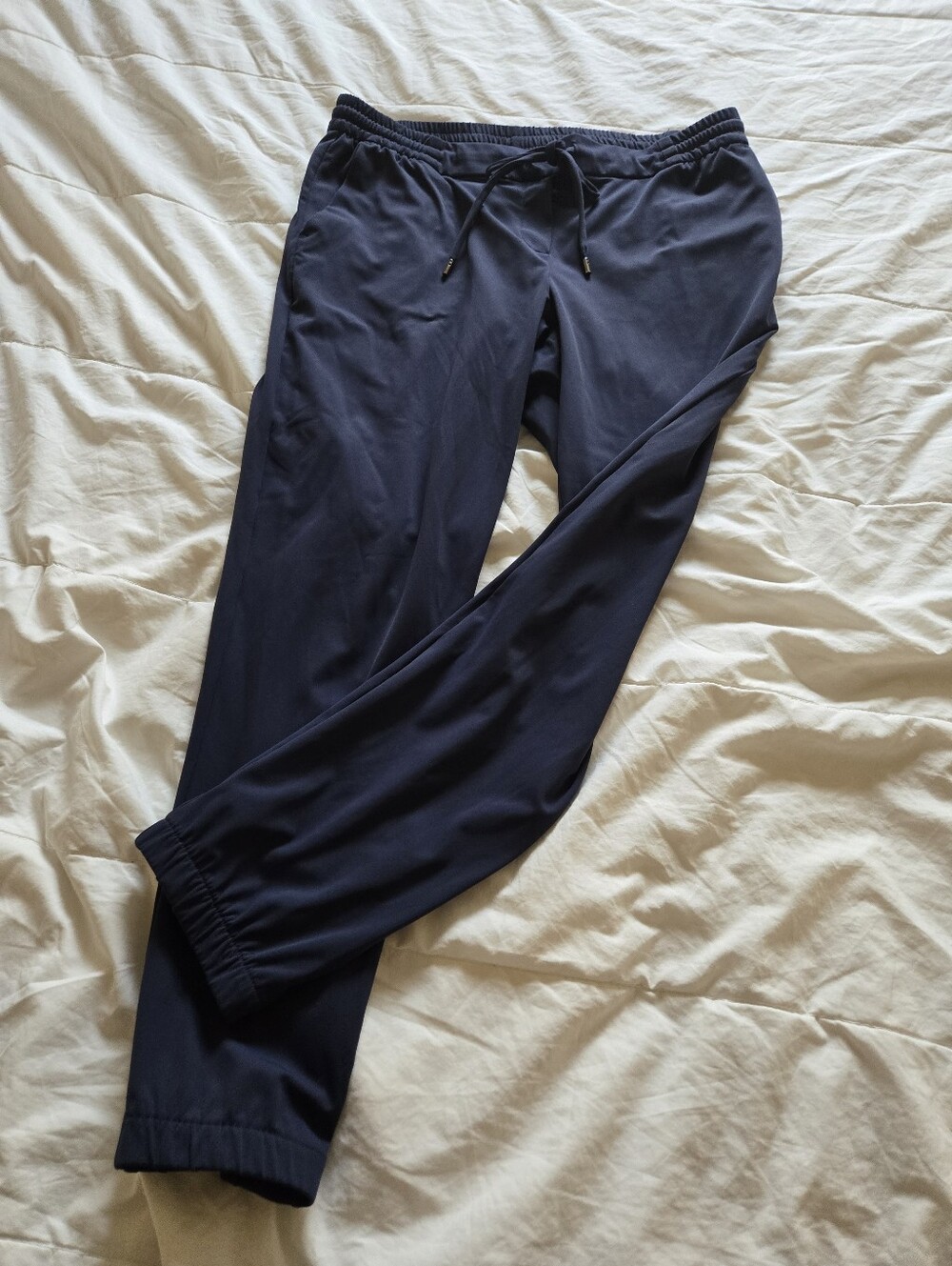 RW&CO. Women's Navy Blue Stretchy Joggers - EUC Size L
